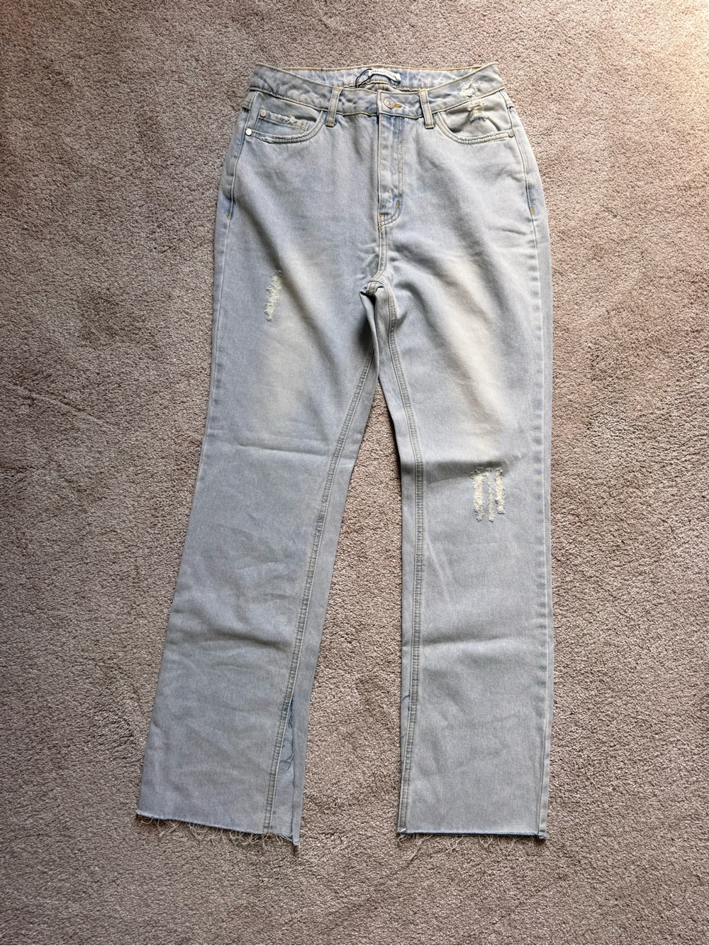 NWT Avec les Filles denim split hem jeans 28